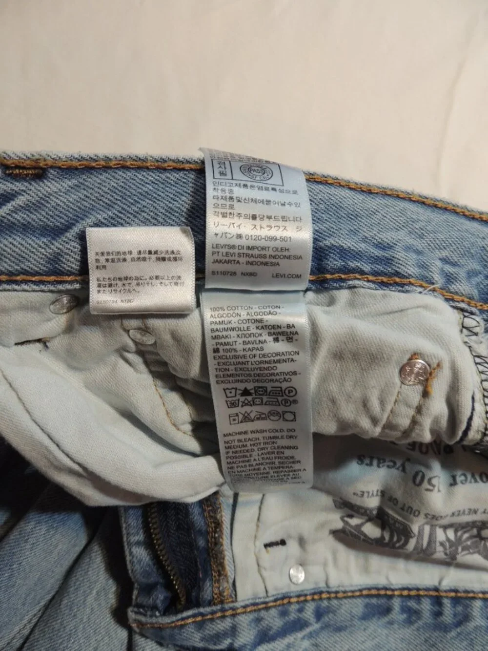 Levi 565 Jeans Vintage 1997 Men 33x34 Pockets Leg Fade Outdoor Denim Blue Jeans